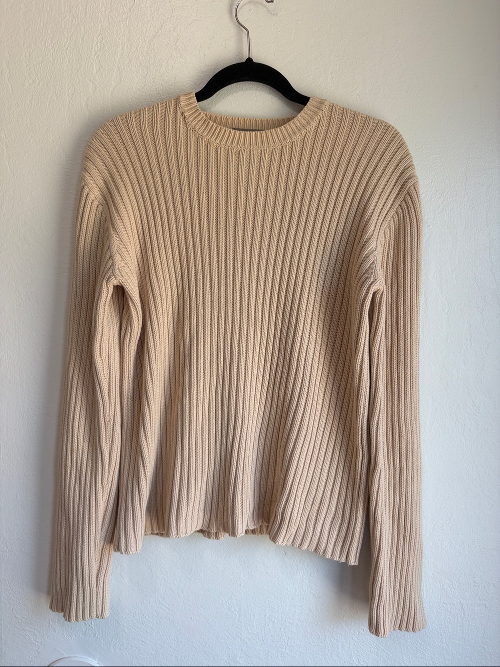 J Crew cotton ribbed crewneck sweater, women’s medium cotton